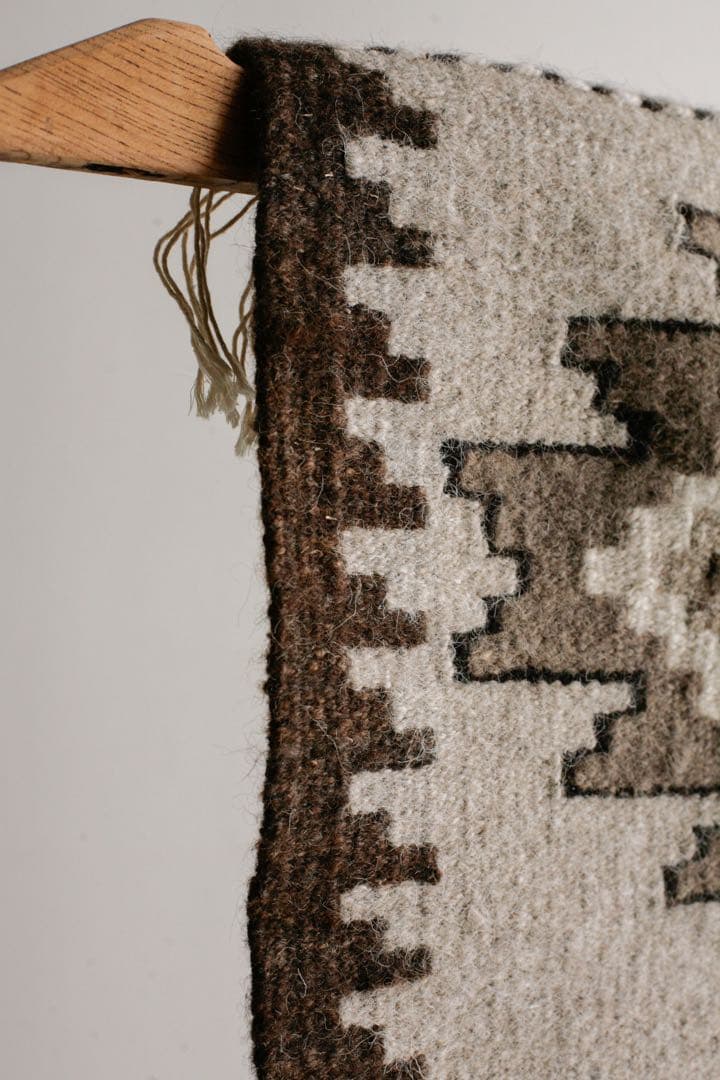 94cm×64cm キリムラグ　ウール　コットン　アジアン　ネイティブ柄