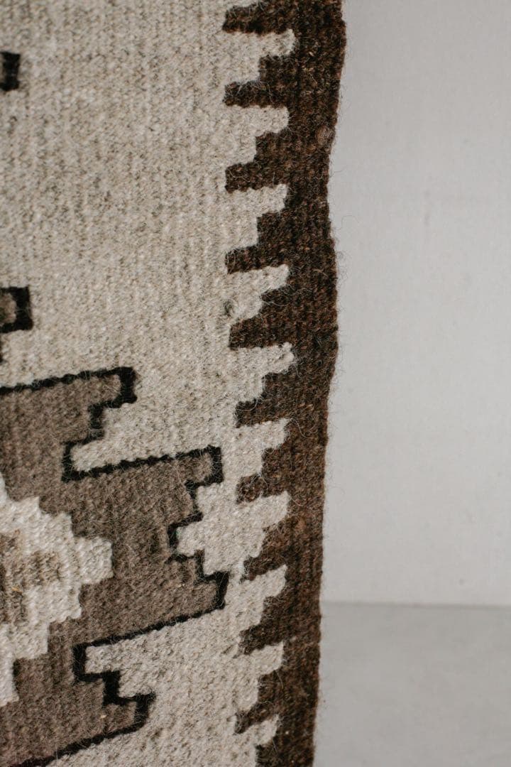 94cm×64cm キリムラグ　ウール　コットン　アジアン　ネイティブ柄