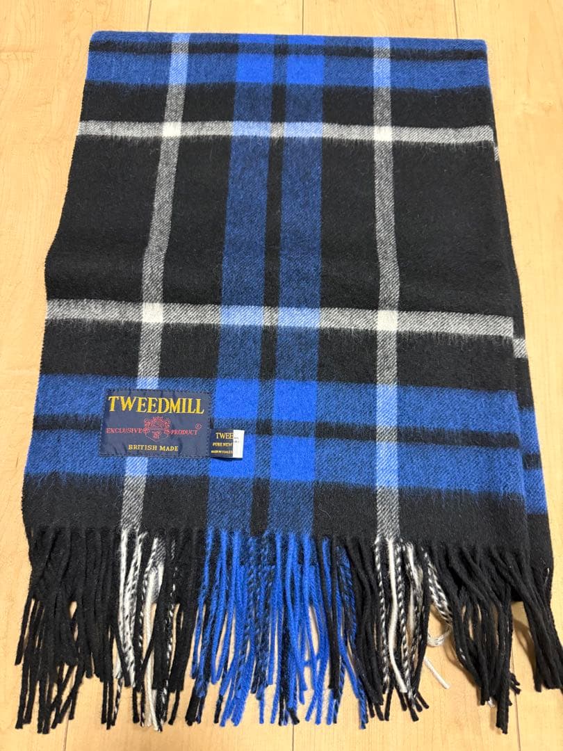 TWEEDMILL ツイードミル ストール2024AW ブルーブラック