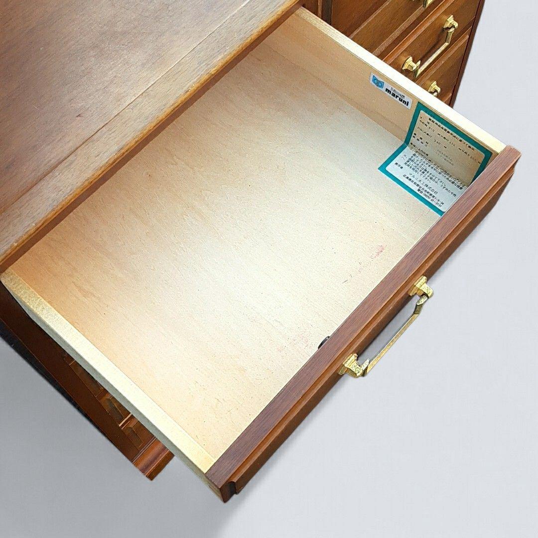 廃盤希少　マルニ木工 地中海 チェスト80 5段6杯 マホガニー maruni