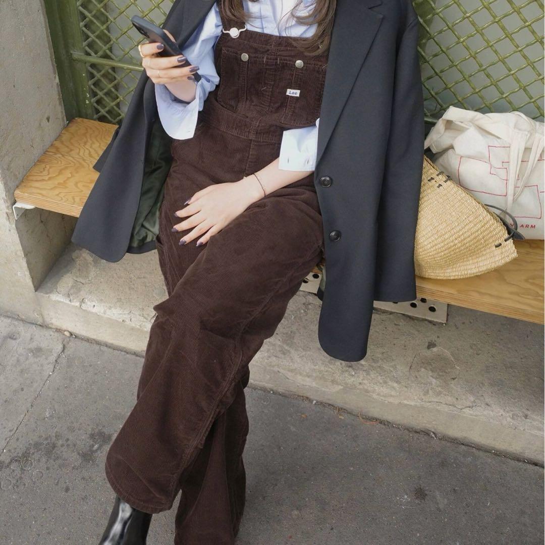 25日まで価格！美品！スローブイエナ Lee別注コーデュロイオーバーオール