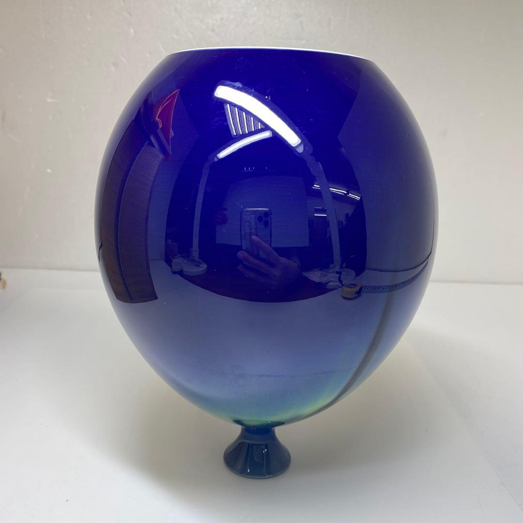 三代徳田八十吉　金銘　燿彩壺　共箱　チヒコル　東さ7-0327☆2F