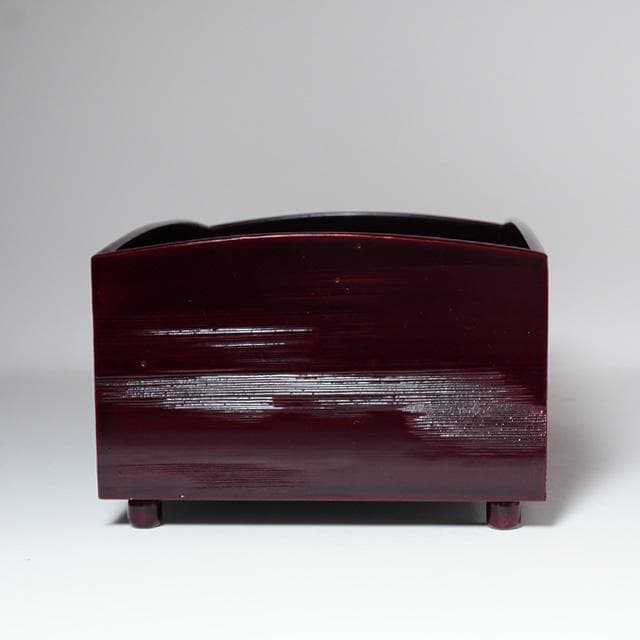 妙喜庵待庵古材櫛型煙草盆　武田士延御書付　不賢斎　共箱　茶道具　莨盆