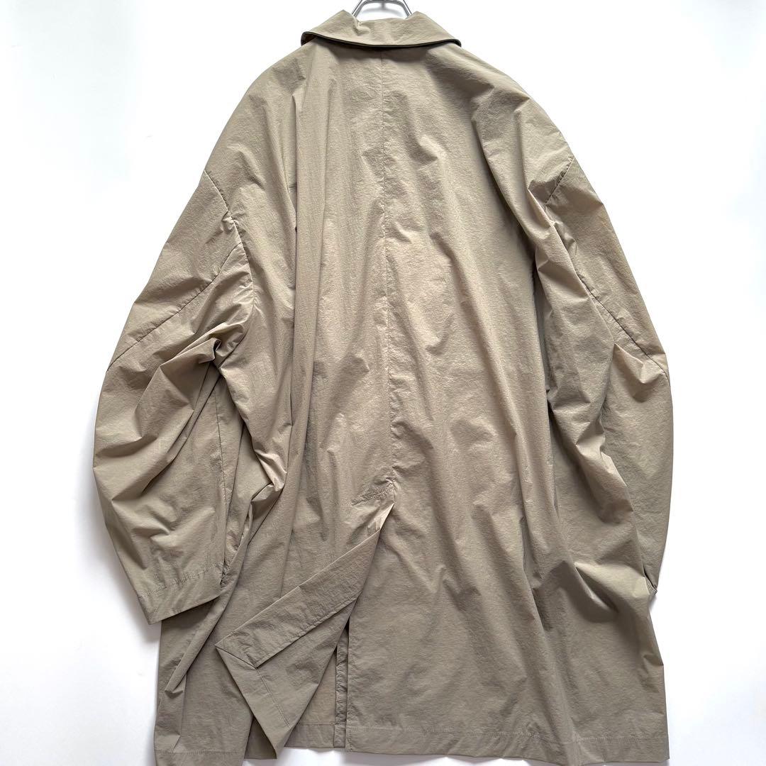 【24SS】kolor カラー クリスピーナイロン ステンカラーコート ベージュ