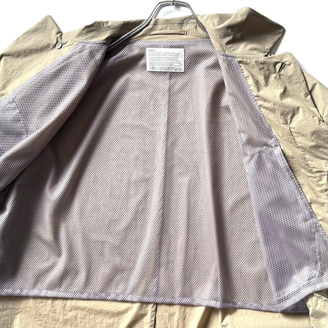 【24SS】kolor カラー クリスピーナイロン ステンカラーコート ベージュ
