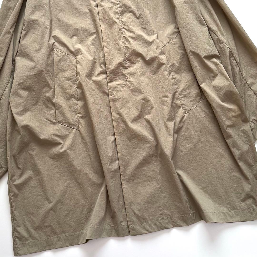 【24SS】kolor カラー クリスピーナイロン ステンカラーコート ベージュ