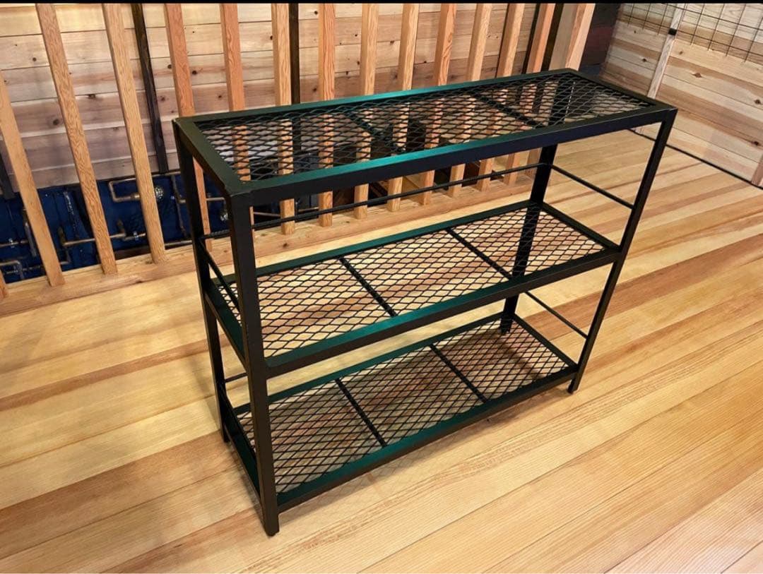 【幅900mm】インダストリアルアイアンシェルフ3段棚 植物棚 アガベ 多肉植物