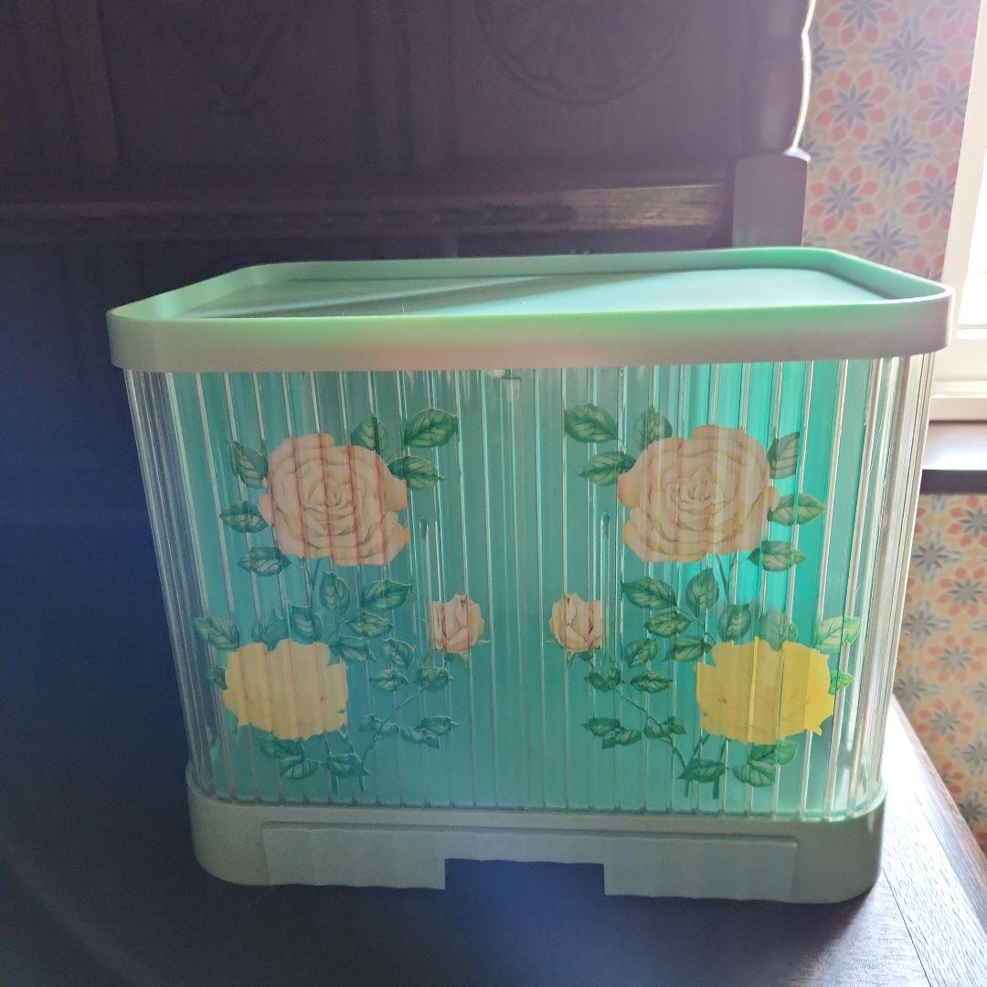 ☆昭和レトロポップ☆　蛇腹　調味料　収納ケース　水色