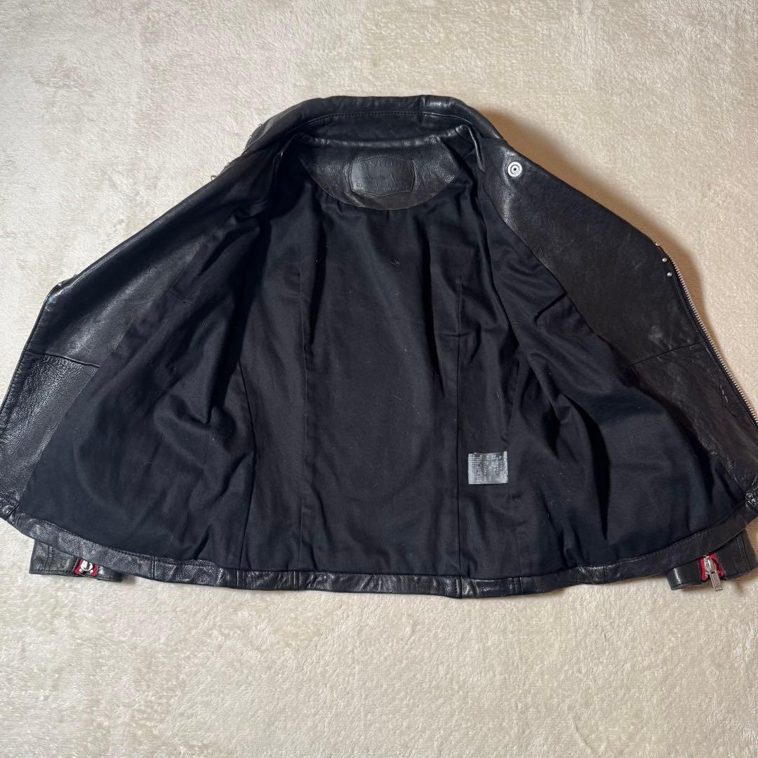 ★希少★ ヒステリックグラマー　ダブルライダース　カスタム　ワッペン　ラムレザー