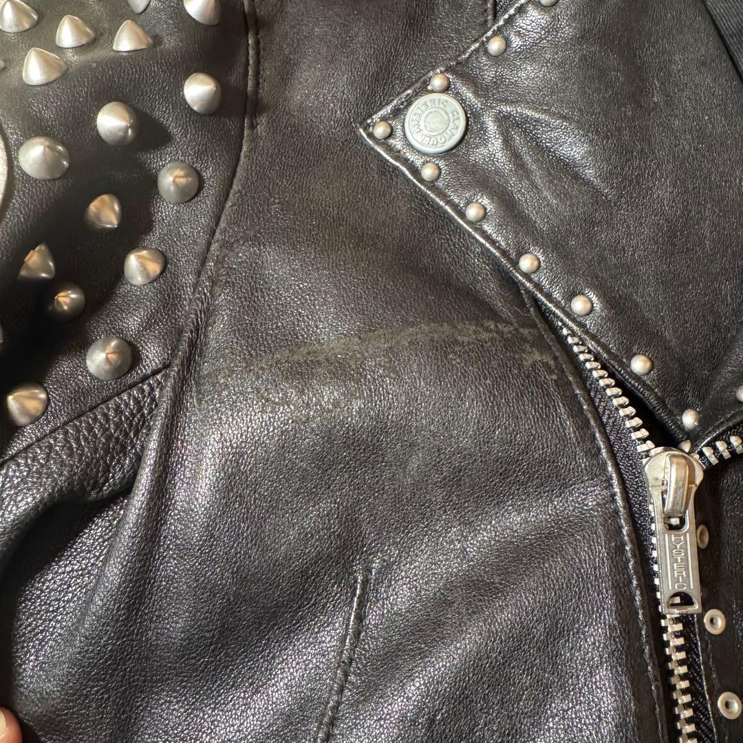 ★希少★ ヒステリックグラマー　ダブルライダース　カスタム　ワッペン　ラムレザー