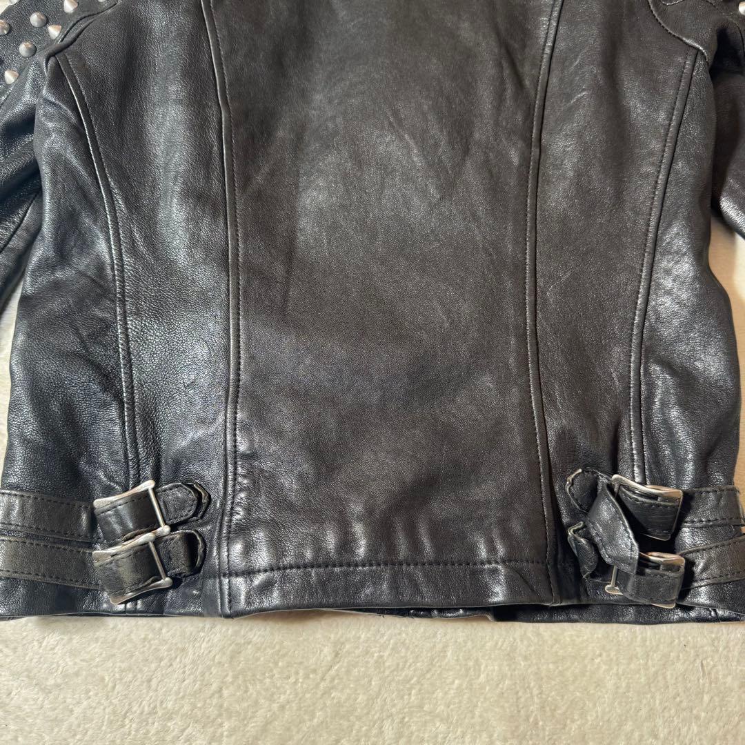 ★希少★ ヒステリックグラマー　ダブルライダース　カスタム　ワッペン　ラムレザー