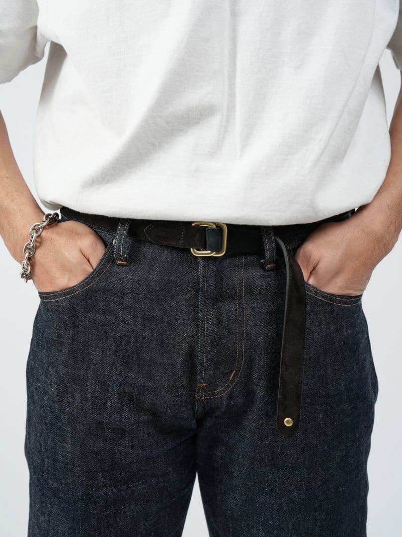 小物 KAJA REVERSIBLE SUEDESQUARERING BELT ovy
