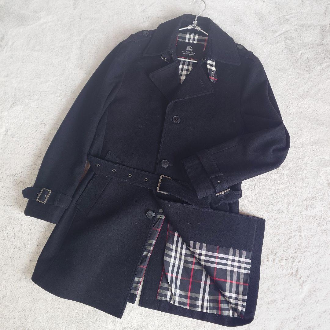 バーバリーブラックレーベル　カシミヤ混　トレンチコート Mサイズ