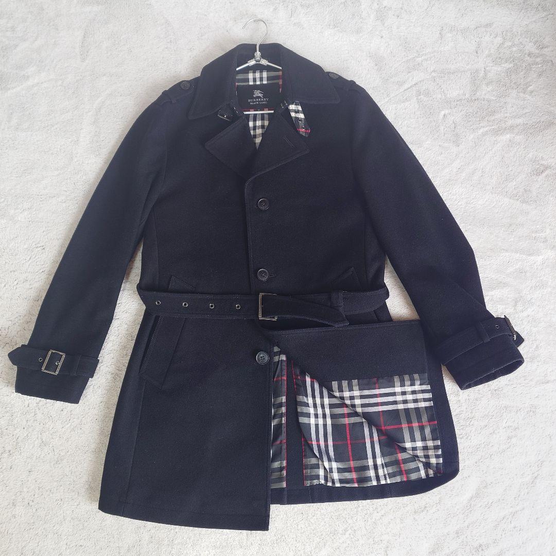 バーバリーブラックレーベル　カシミヤ混　トレンチコート Mサイズ