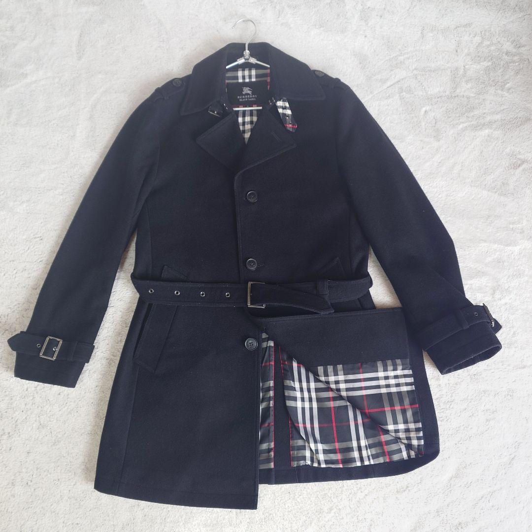 バーバリーブラックレーベル　カシミヤ混　トレンチコート Mサイズ