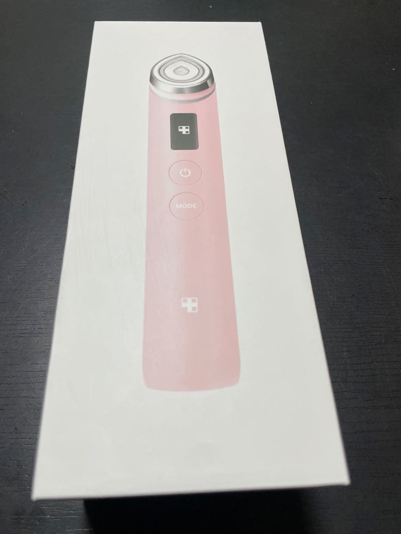 スキンケア美容器 ピンク色 デジタル表示