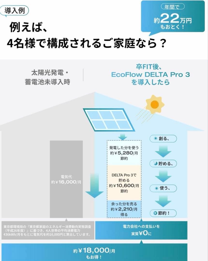 [新品・未開封] EcoFlow DELTA Pro3 エコフロ デルタ プロ3