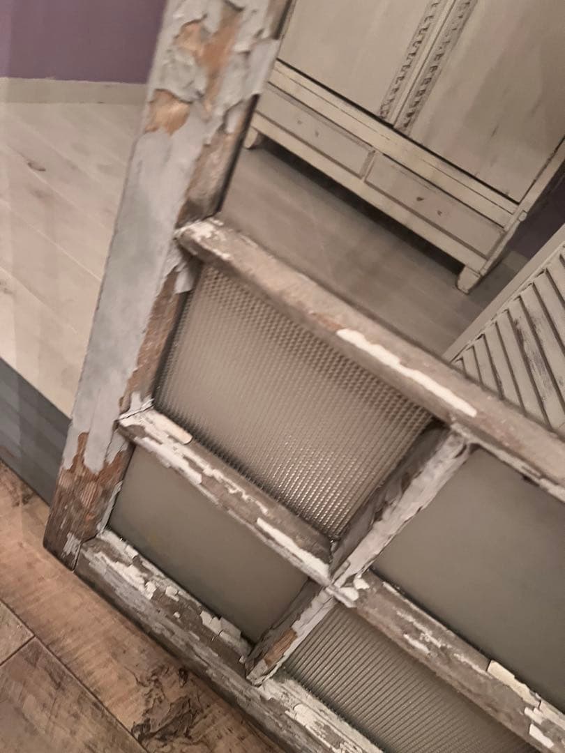 少し大きな古いガラス扉＊レトロ＊古道具