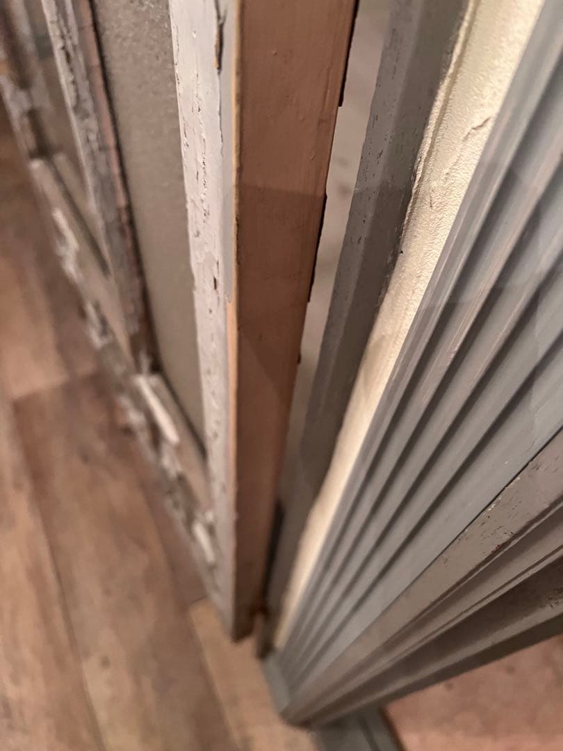 少し大きな古いガラス扉＊レトロ＊古道具