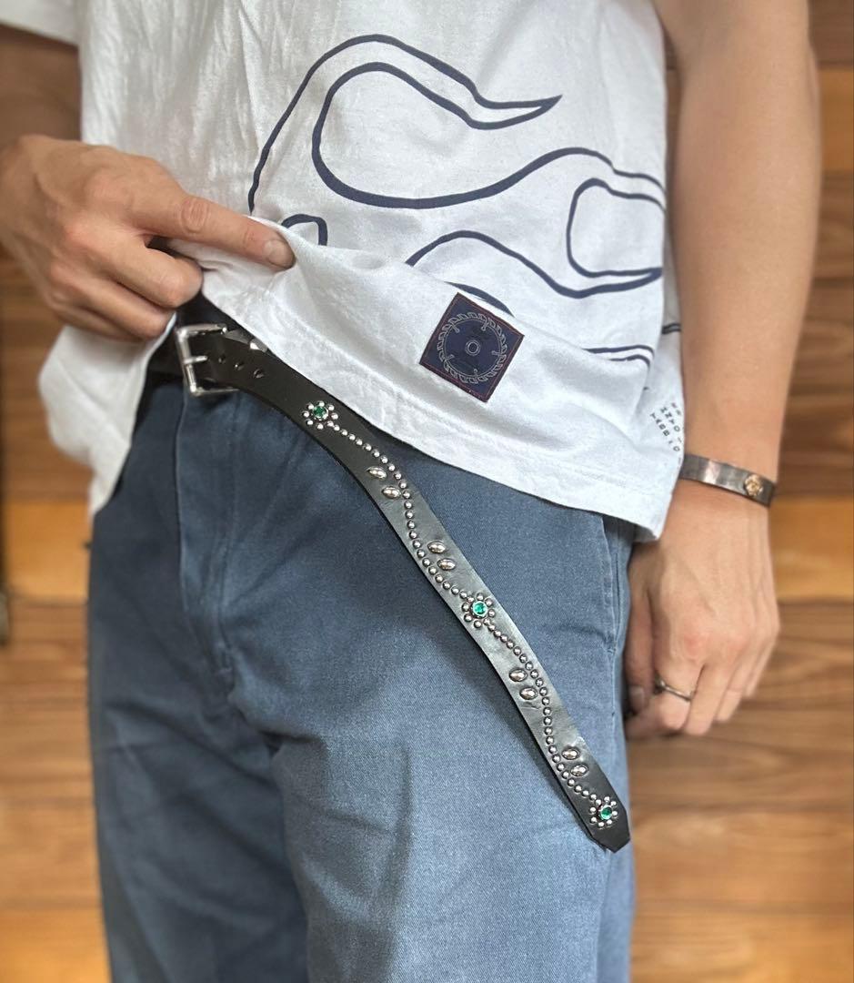 スタッズナローベルト22mm幅　ダブルリーフhtcナロー好き