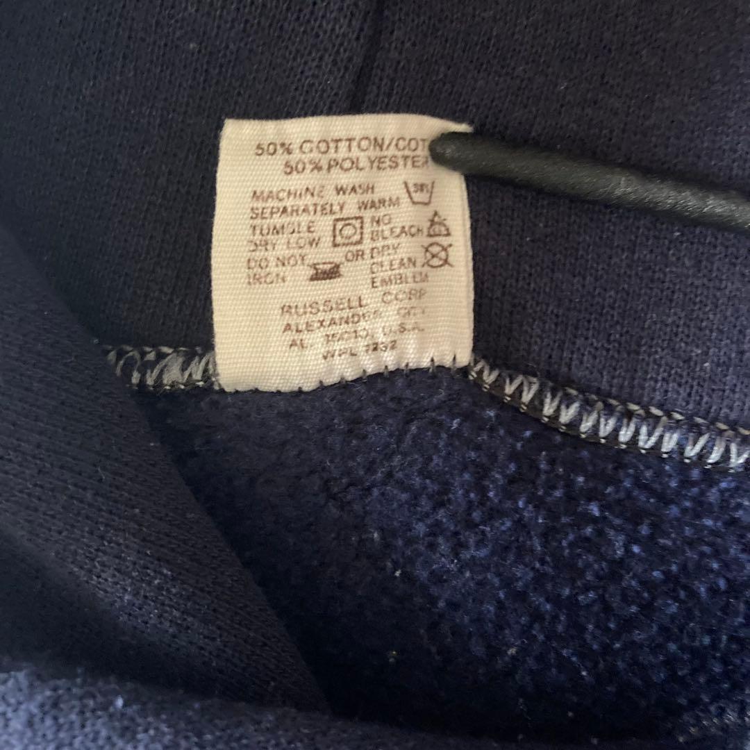 70’s Russell Athletic 金タグ パーカー ナス紺 USA製