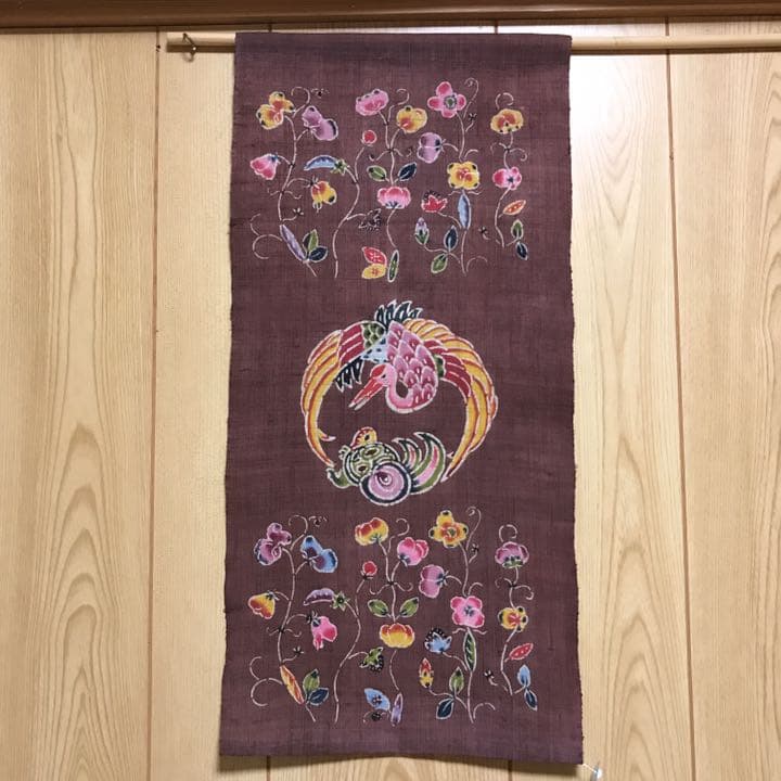 手染め紅型　タペストリー