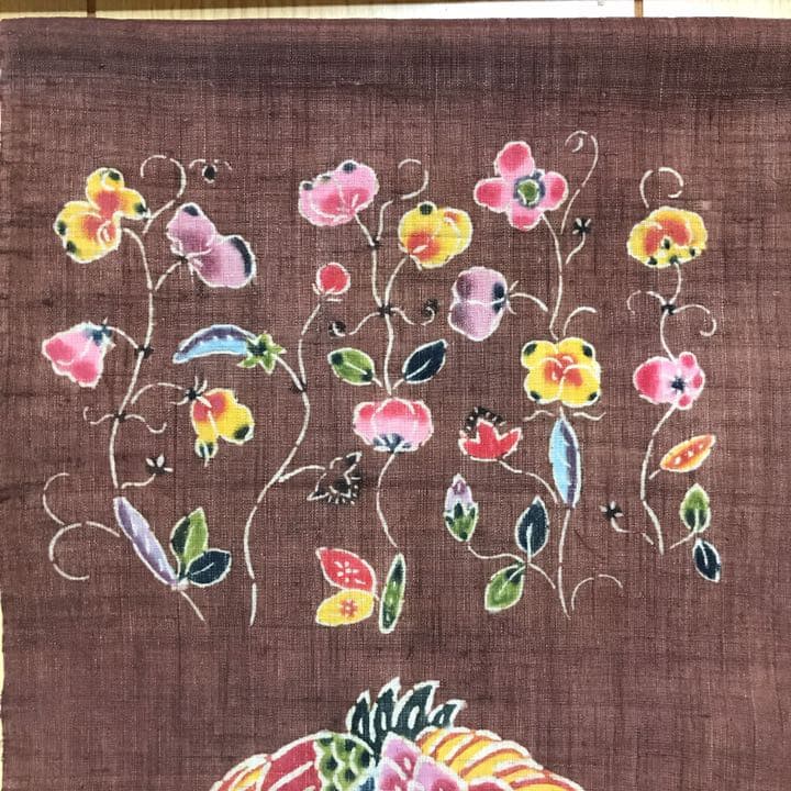 手染め紅型　タペストリー