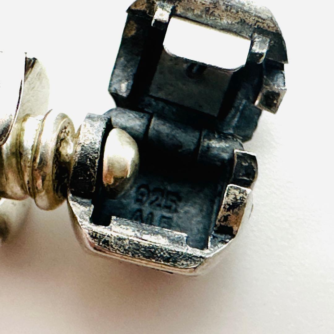 PANDORA シルバーブレスレット　チャーム16個付き　ティアラ　クロス