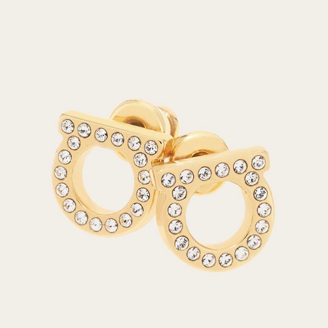 Ferragamo ガンチーニクリスタルピアス(S) フェラガモ