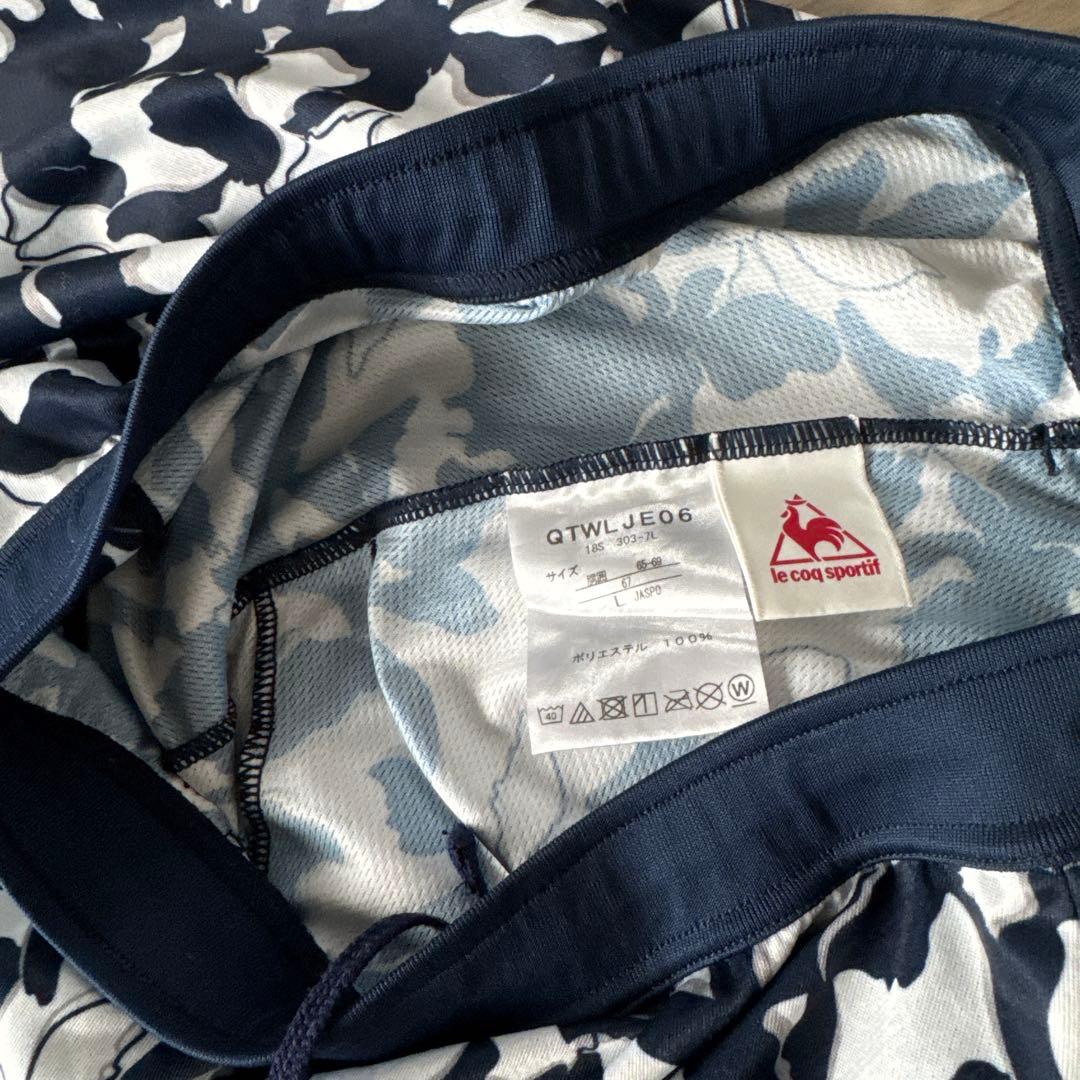 ルコック レディーステニスウェアセット ネイビー/ホワイト 花柄