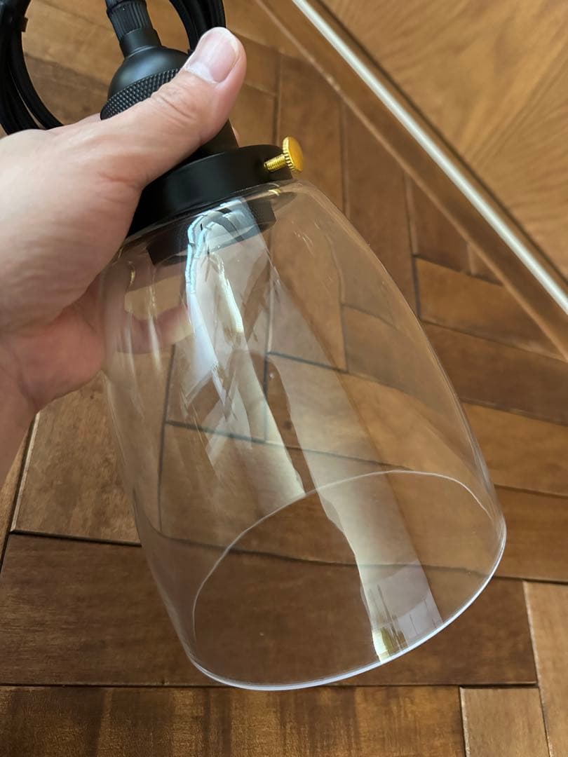 ペンダントライト 3灯セット　金属 ガラス E26 60W