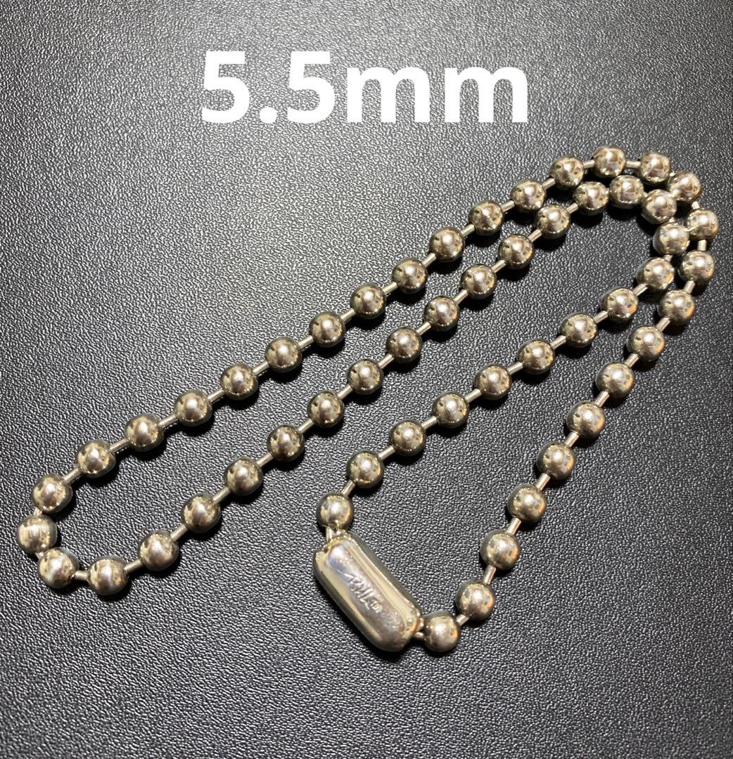 美品！　ビルウォールレザー　5.5mm ラージボールチェーン　ネックレス