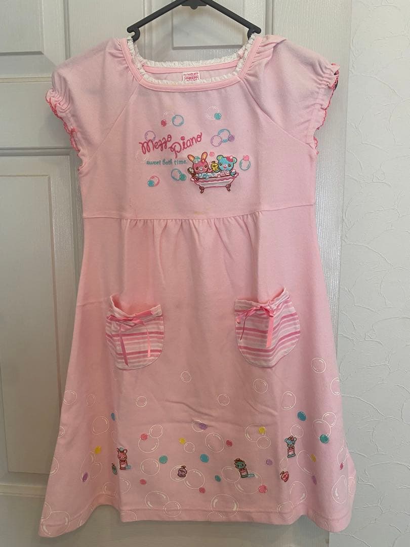 Mezzo Piano ワンピース 半袖 ピンク 140cm