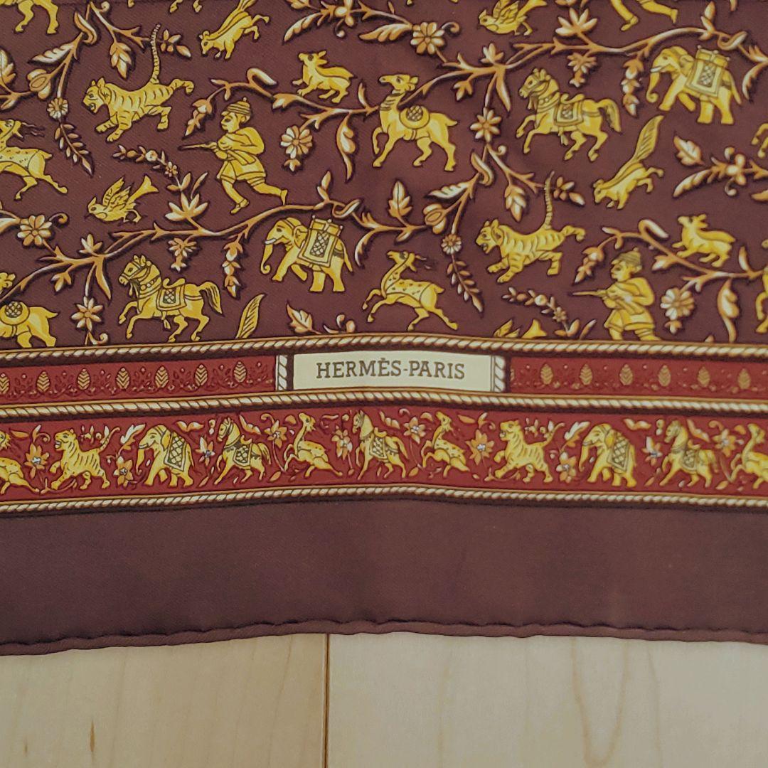 エルメス スカーフ インドの狩猟 CHASSE EN INDIE カレ40