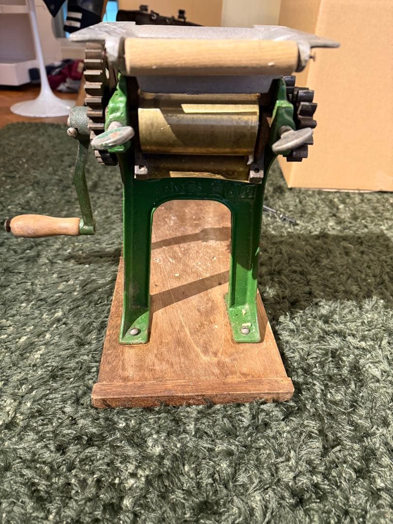 小野式製麺機 手動製麺機 緑色 クラシックデザイン