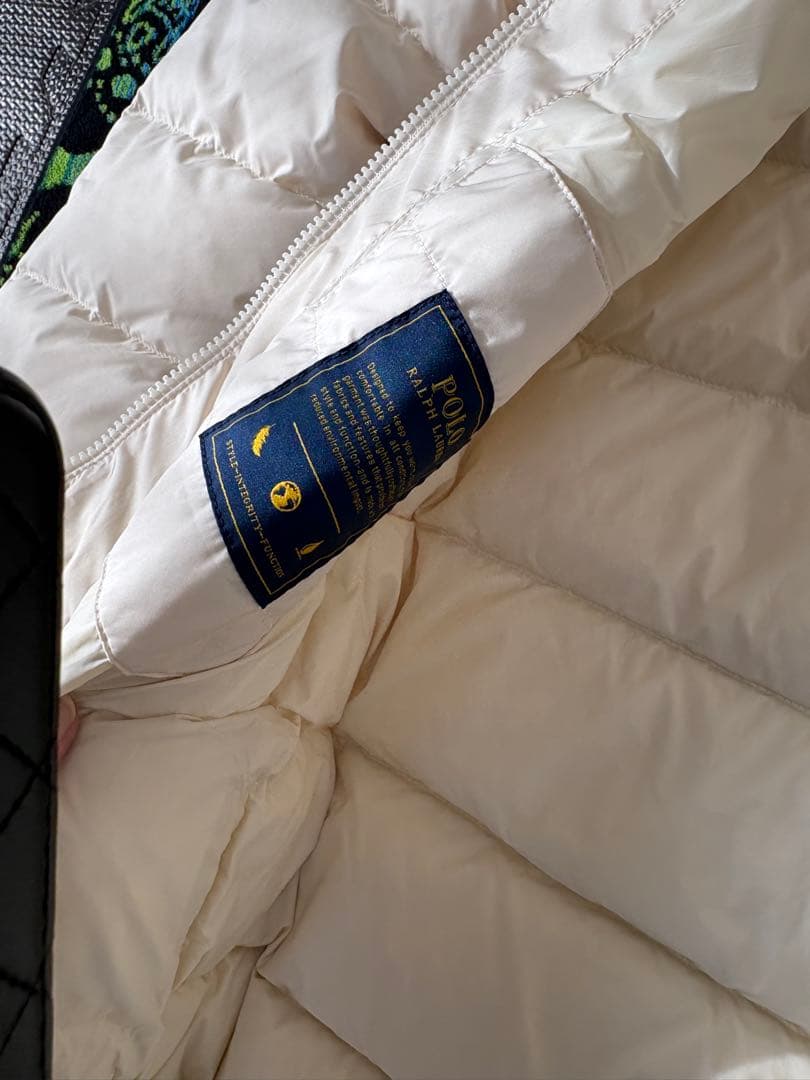 お値下げ❤️美品　ボロラルフローレン　ダウンコート　オフホワイトS〜M
