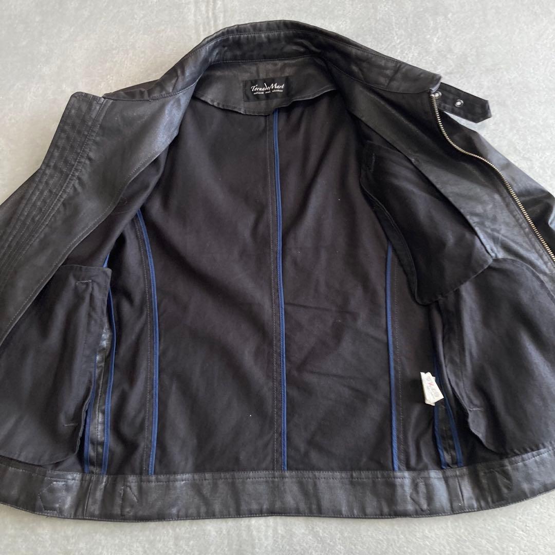 たいたい トルネードマート ライダースジャケット コーティング 黒 M