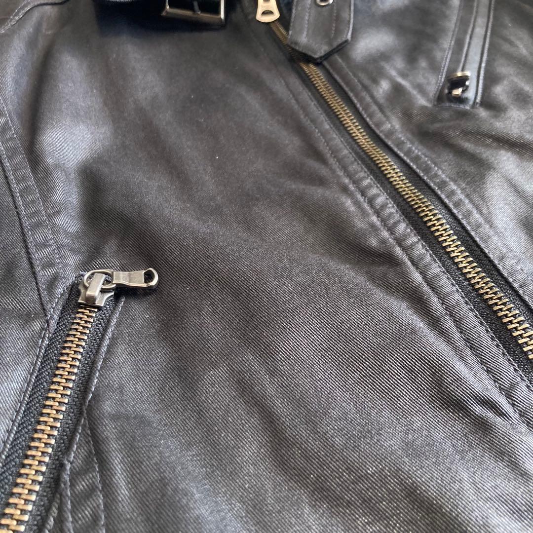 たいたい トルネードマート ライダースジャケット コーティング 黒 M