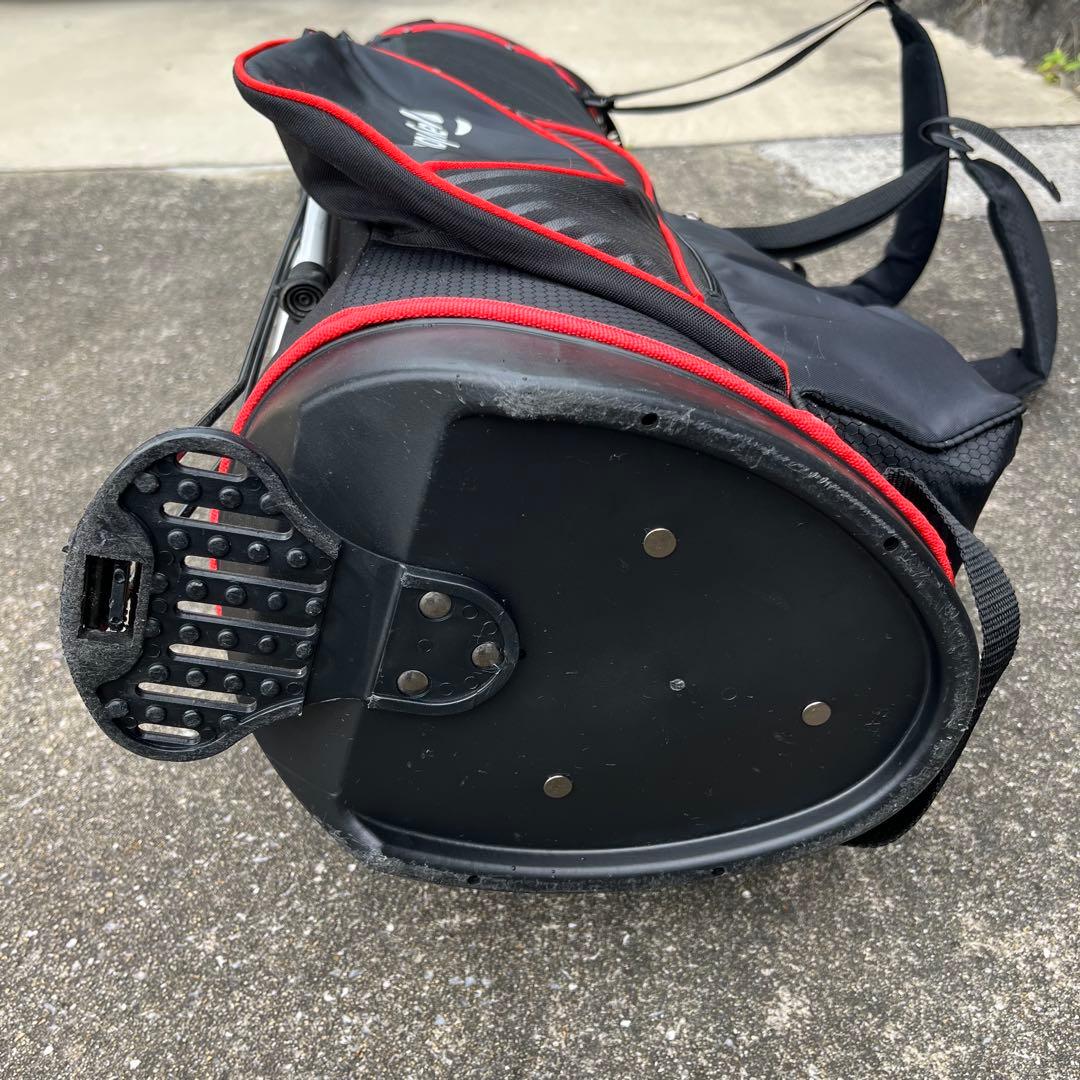 【豪華おまけ付き✨】TaylorMade キャディバッグ ゴルフバッグ 黒/赤
