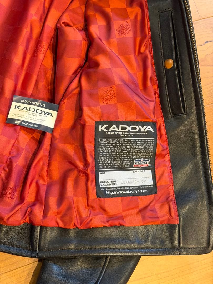 KADOYA レザージャケット 80周年記念 サイズLL