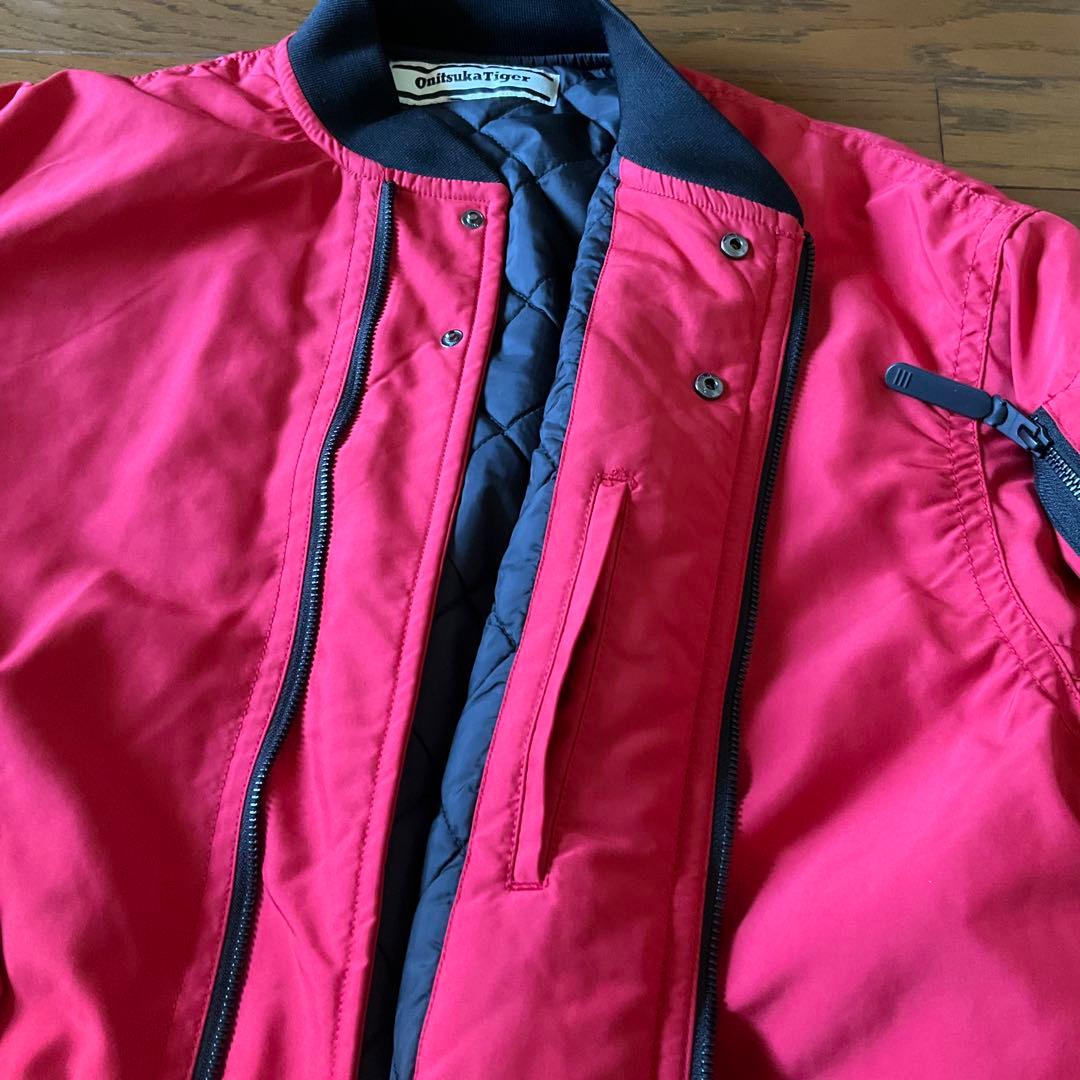 Onitsuka Tiger 赤 ブルゾン 虎ロゴ MA-1タイプ