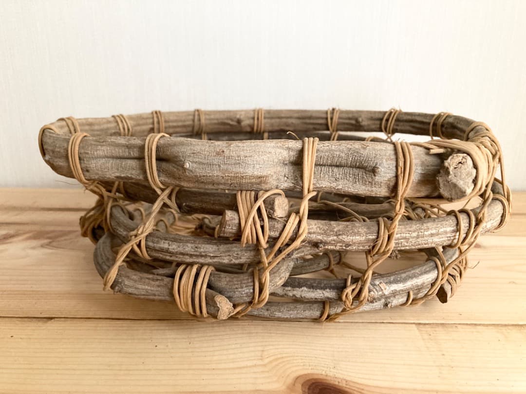 つる籠　天然素材　あけび　3個セット