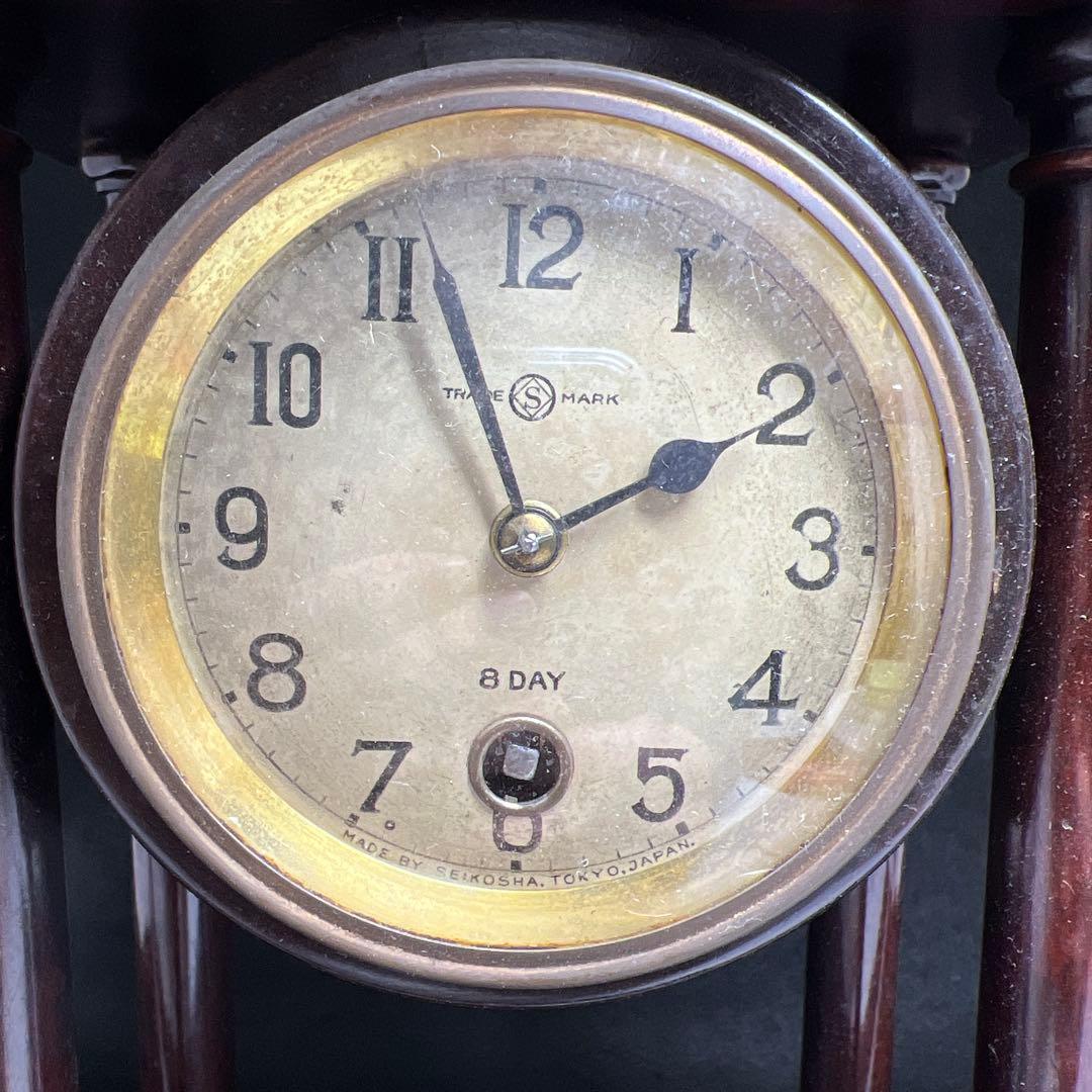 精工舎　置時計　高さ約29.5㎝　東Y8-0122④