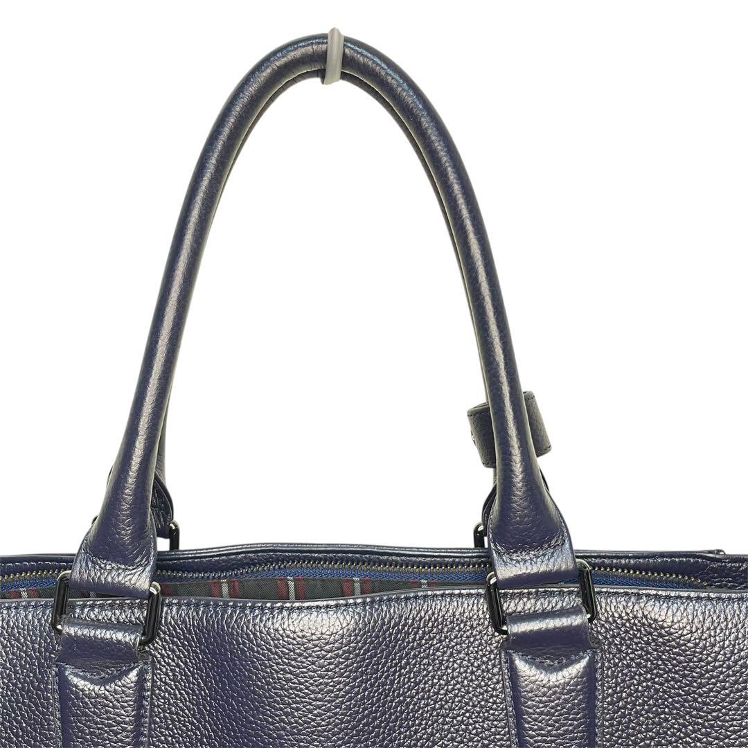 キャサリンハムネット シボ革 トート ビジネスバッグ 大容量 A4可