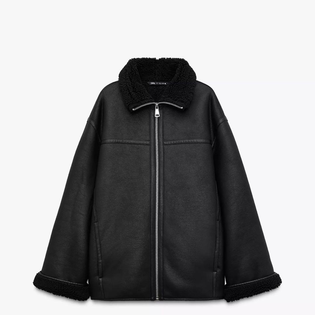 ZARAダブルフェイスコート ZW COLLECTION XS ブラック