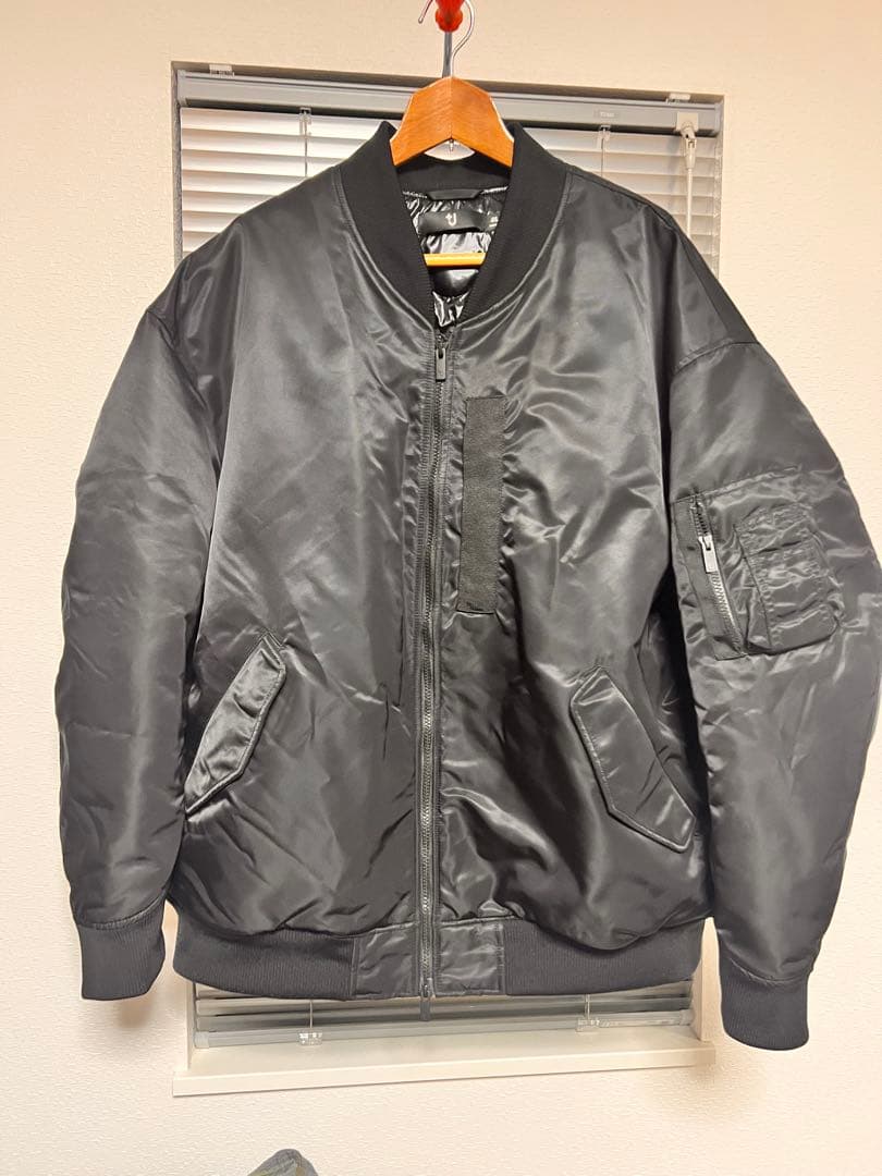 【美品】ユニクロ ジルサンダー MA-1 ダウンジャケット 特大 4XL 黒