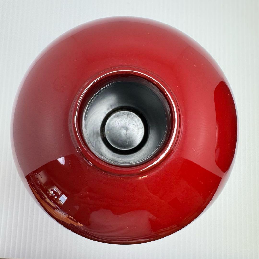 新品未使用 輪島塗 漆 球形 花器 花瓶 赤黒 漆 漆器 伝統工芸 共箱 説明書