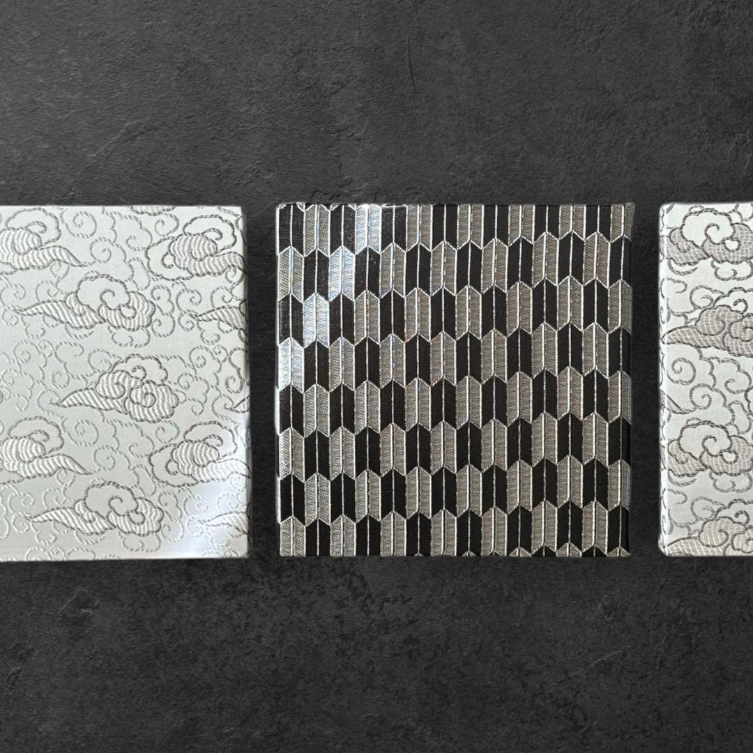 ◼︎005◼︎和柄ファブリックパネル (3セット) 矢絣 瑞雲 和モダン