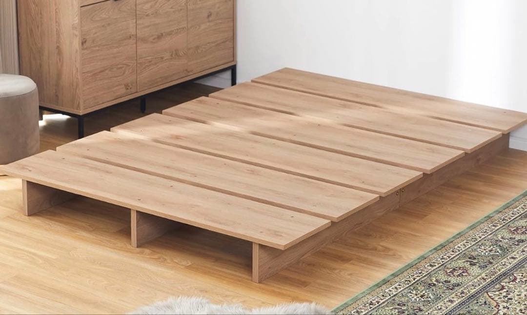 LOWYA ベッドフレーム ロータイプ ローベッド すのこ セミダブル　※i1