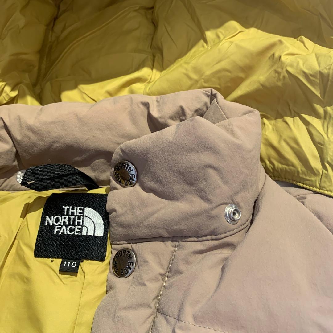 美品 ノースフェイス 110cm ダウンジャケット NORTHFACE ベージュ